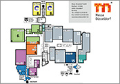 PDF des MEDICA® Messegeländeplans PDF des MEDICA® Messegeländeplans