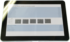 Zoom: Anzeige der Daten im SE PAVAS-Viewer auf einem Android-Tablet Zoom: Anzeige der Daten im SE PAVAS-Viewer auf einem Android-Tablet