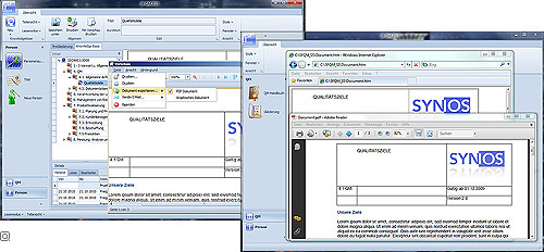 Qualitätsmanagement-Dokumente in zahlreiche Formate, z.B. docx, html, rtf, xml, pdf und offene Standards, wie odt, exportieren